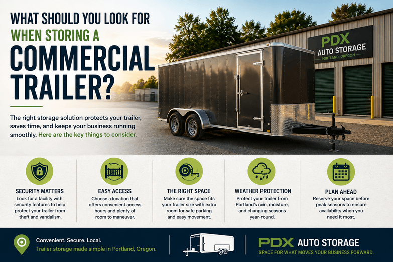 What Should You Look for When Storing a Commercial Trailer?